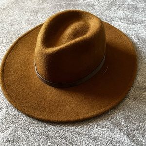 Camel Wool Wide Brim Women’s Hat